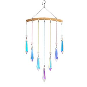 suncatcher, 7 crystal prismatic sun catcher rainbow maker hanging ornament for indoor outdoor window home garden christmas party wedding decor