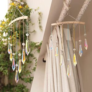 Suncatcher, 7 Crystal Prismatic Sun Catcher Rainbow Maker Hanging Ornament for Indoor Outdoor Window Home Garden Christmas Party Wedding Decor