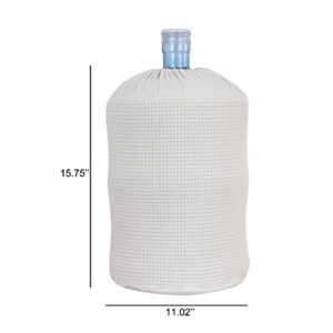 Water Dispenser Barrel Covers for 5 Gallon Water Bottle, Fabric Durable Water Cooler Dust Proof Covers For Decor, Reusable Furniture Standard Cover Protector For Home, Office (White)