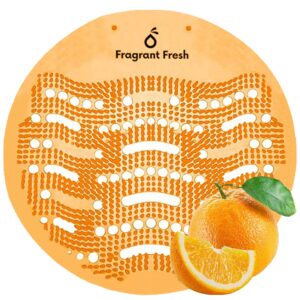 fragrant fresh urinal screen deodorizer, fresh scented urinal screen with easy fit & multiple use (orange, 15 pack)