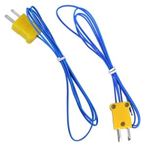 pouilzx pack of 2) k-type temperature probe sensor mini-connector thermocouple（temperature range: -50~250°c）1 m tp-01