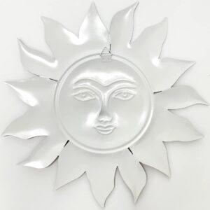 Metal Sun Wall Decor - 13 inches Sun Flower Wall Art Decoration,Hanging Decoration for Home Garden Farmhouse Yard Patio Fence Living Room Bedroom