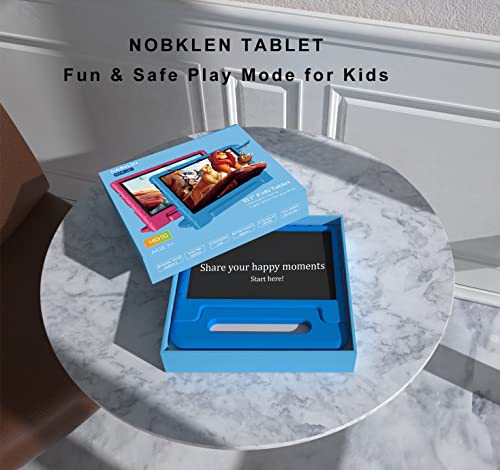 NOBKLEN Kids Tablet 10 Inch, Android 13, 4GB+64GB, 8-Core CPU, WiFi 6, 12H Battery Life, Parental Control, 1280 * 800 HD Display, Dual