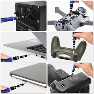 Precision Screwdriver Set TOPWAY PC Building Tool Kit with 123 Bits- 146IN1 Computer Repair Tool Kit with Magnetic Pad for Laptop iPhone MacBook iPad PS4 Xbox Game Controller Toys Electronics