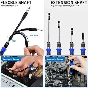 Precision Screwdriver Set TOPWAY PC Building Tool Kit with 123 Bits- 146IN1 Computer Repair Tool Kit with Magnetic Pad for Laptop iPhone MacBook iPad PS4 Xbox Game Controller Toys Electronics