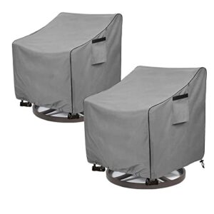 okcool outdoor swivel chair cover 2 pack,outdoor furniture patio chair covers waterproof clearance,(30" w x 34" d x 38.5" h) outdoor lawn patio furniture covers,grey