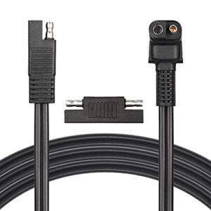 cerrxian right angle sae extension cable, 0.9m 90 degree 12awg sae sae to sae quick disconnect wire harness with sae connector for solar panel,motorcycle, cars, rv(black)