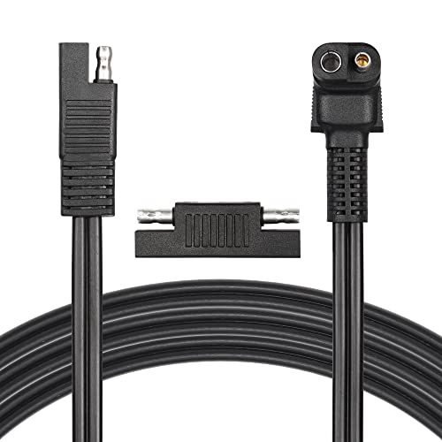 CERRXIAN Right Angle SAE Extension Cable, 0.9m 90 Degree 12AWG SAE SAE to SAE Quick Disconnect Wire Harness with SAE Connector for Solar Panel,Motorcycle, Cars, RV(Black)