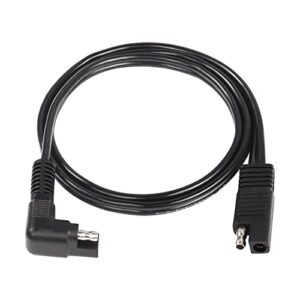 CERRXIAN Right Angle SAE Extension Cable, 0.9m 90 Degree 12AWG SAE SAE to SAE Quick Disconnect Wire Harness with SAE Connector for Solar Panel,Motorcycle, Cars, RV(Black)