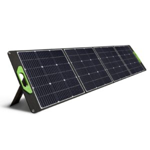 eenour 200w portable solar panels 19.5v/39v switchable, mc4 output monocrystalline high efficiency solar panel kit for power station outdoor rv camper