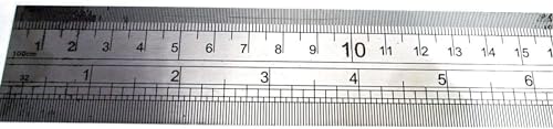 Azbvek ONE METRE Ruler Stainless Steel 1M Long Metal 40" Measure Rule/Meter 100cm
