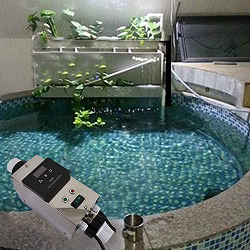 AYCHLG 3KW 240V Mini Swimming Pool Heater Built-in Circulating Water Pump Control System,for Above Ground Pools,Swimming Pools, SPA Pools, and Bathtubs,Needs Electrician to Wired to GFCI