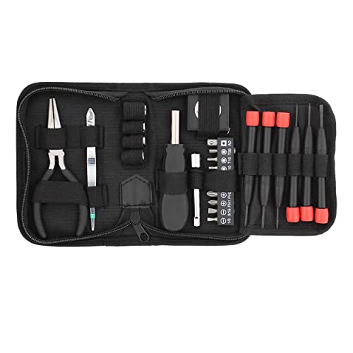 ABN 25-Piece Tri-Fold Mini Tool Set for Dorm, Travel, Office, Home Tool Kit with Case - Basic Tool Set for Home Repairs