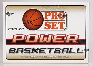 2021-22 pro set power basketball hobby box (7 autographed cards)