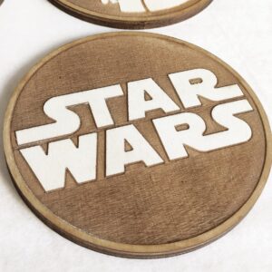 Set of 6 Wood Coasters - Star Wars Collection