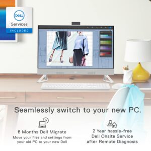 Dell Inspiron 7710 All in One - 27-inch FHD (1920 x 1080) Touchscreen Display, Intel Core i7-1255U, 32GB DDR4, 1TB SSD, NVIDIA GeForce MX550, Intel Wi-Fi 6E, Services, Windows 11 Pro - White