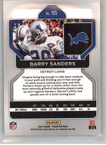 2021 PANINI PRIZM #155 BARRY SANDERS LIONS FOOTBALL NFL