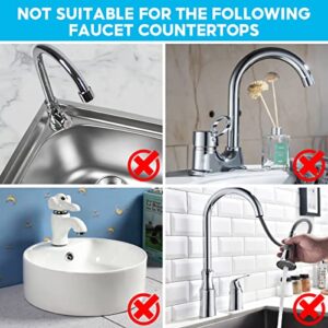 Silicone Faucet Handle Drip Catcher Tray,Sink Protectors for Kitchen Sink,Faucet Sink mats,Faucet Handle drip Catcher,Sink Splash Guard Accessories (Gray)