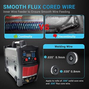 AUTOGEN 200A MIG Welding Machine, 3 in 1 MIG/Lift TIG/MMA Welding Machine, 110V/220V Dual Voltage Stick Welder IGBT DC Inverter