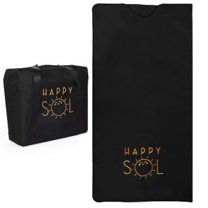 happy sol far infrared sauna blanket for home, portable infrared sauna blanket for therapy, sauna blanket for detox, suitable for relaxation and exercise recovery, very low emf