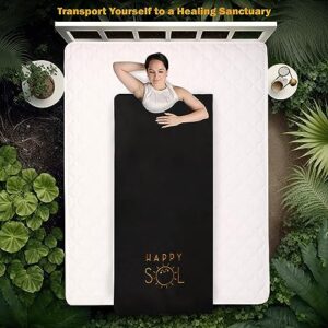 Happy Sol Far Infrared Sauna Blanket for Home, Portable Infrared Sauna Blanket for Therapy, Sauna Blanket for Detox, Suitable for Relaxation and Exercise Recovery, Very Low EMF