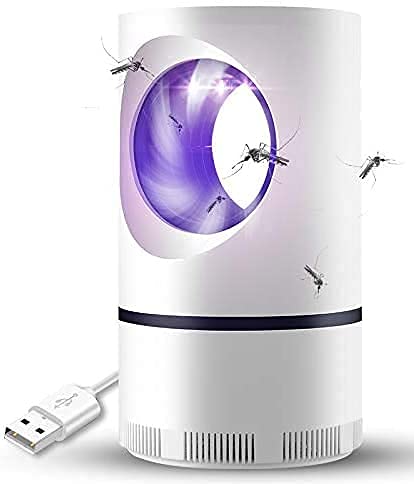 Ckyuna Indoor Mosquito Trap Mosquito Killer Trap USB Mosquito Lamp, Effectively Trapping Mosquitoes, Gnats, Flies, Tiny Insects, LED Night Light for Home Bedroom Office (White)