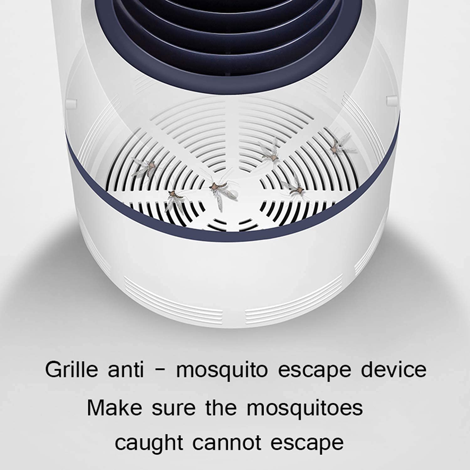 Ckyuna Indoor Mosquito Trap Mosquito Killer Trap USB Mosquito Lamp, Effectively Trapping Mosquitoes, Gnats, Flies, Tiny Insects, LED Night Light for Home Bedroom Office (White)