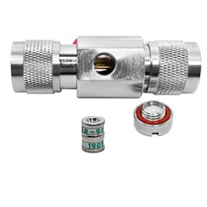 Lightning Arrestor N Male to Male 50 Ohm 0-6GHz with 90V Gas Tube Coaxial WiFi Lightning Arrester (Lightning arrestor N Male to Male)