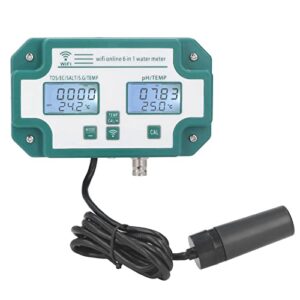 6 in 1 multifunctional water quality meter wifi connection ph tds ec sg salt temperature tester for aquarium(us plug)