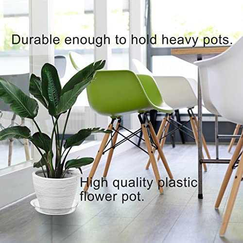 HOMEANING 20 Pack Plant Saucers of 6, 8, 10, 13 inch,Plant Drainage Trays,Durable Flower Pot Drip Trays,Durable Plastic Plant Trays for Indoors, Outdoors,Collects Flower Pot Drainage