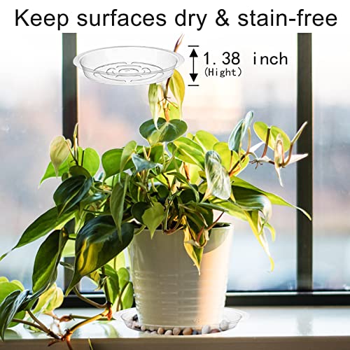 HOMEANING 20 Pack Plant Saucers of 6, 8, 10, 13 inch,Plant Drainage Trays,Durable Flower Pot Drip Trays,Durable Plastic Plant Trays for Indoors, Outdoors,Collects Flower Pot Drainage