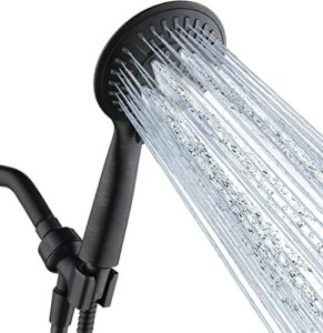 bright showers 9 spray settings shower head with handheld high pressure oil-rubbed bronze hand held showerhead with 60 inch stainless steel hose and adjustable overhead bracket