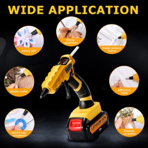 Cordless Hot Glue Gun for Dewalt, Suitable for Dewalt 18V/20V Max Lithium-ion Battery, 30s Quick Preheat Hot Melt Glue Gun with 30 Pcs Glue Sticks(7 * 150mm) for Arts/Crafts/Diy/Repairs(Tool Only)