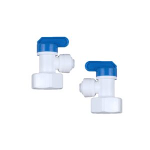 ezrodi 2 pack ro water tank valve connector for reverse osmosis storage tank (2, 3/4 in. female thread and 1/4 in. o.d. output)