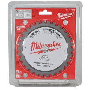 Milwaukee 48-40-4205 5-3/8 in. x 30 Carbide Teeth Metal and Stainless Cutting Circular Saw Blade