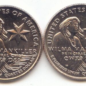 2022 P,D American Women, Washington Wilma Mankiller 2 Coin Set, P and D Quarter Uncirculated