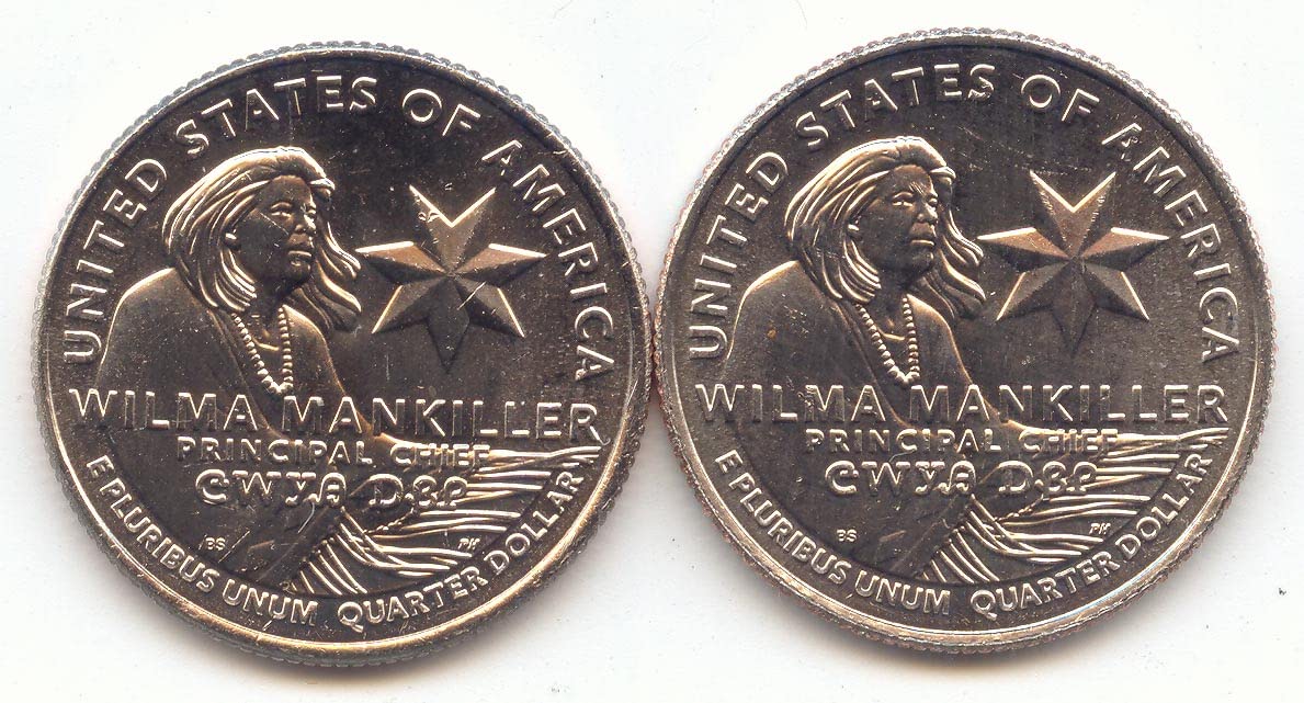 2022 P,D American Women, Washington Wilma Mankiller 2 Coin Set, P and D Quarter Uncirculated