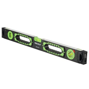 toolzilla 24-inch torpedo level magnetic box - professional degree measuring tool, spirit level. torpedo level for your diy projects or construction sites.