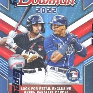 2022 Bowman Baseball EXCLUSIVE HUGE Factory Sealed Blaster Box with 72 Cards! Look for Rookie Cards & Autos of Anthony Volpe, Matt McLain, James Wood, Wander Franco, Kahlili Watson & More! WOWZZER!