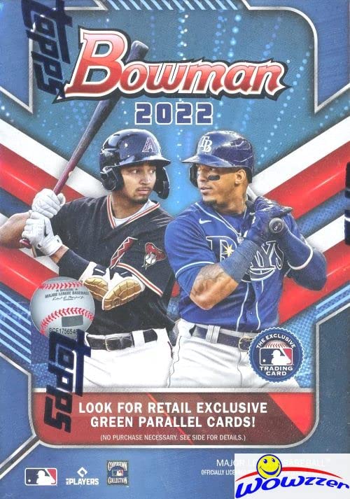 2022 Bowman Baseball EXCLUSIVE HUGE Factory Sealed Blaster Box with 72 Cards! Look for Rookie Cards & Autos of Anthony Volpe, Matt McLain, James Wood, Wander Franco, Kahlili Watson & More! WOWZZER!