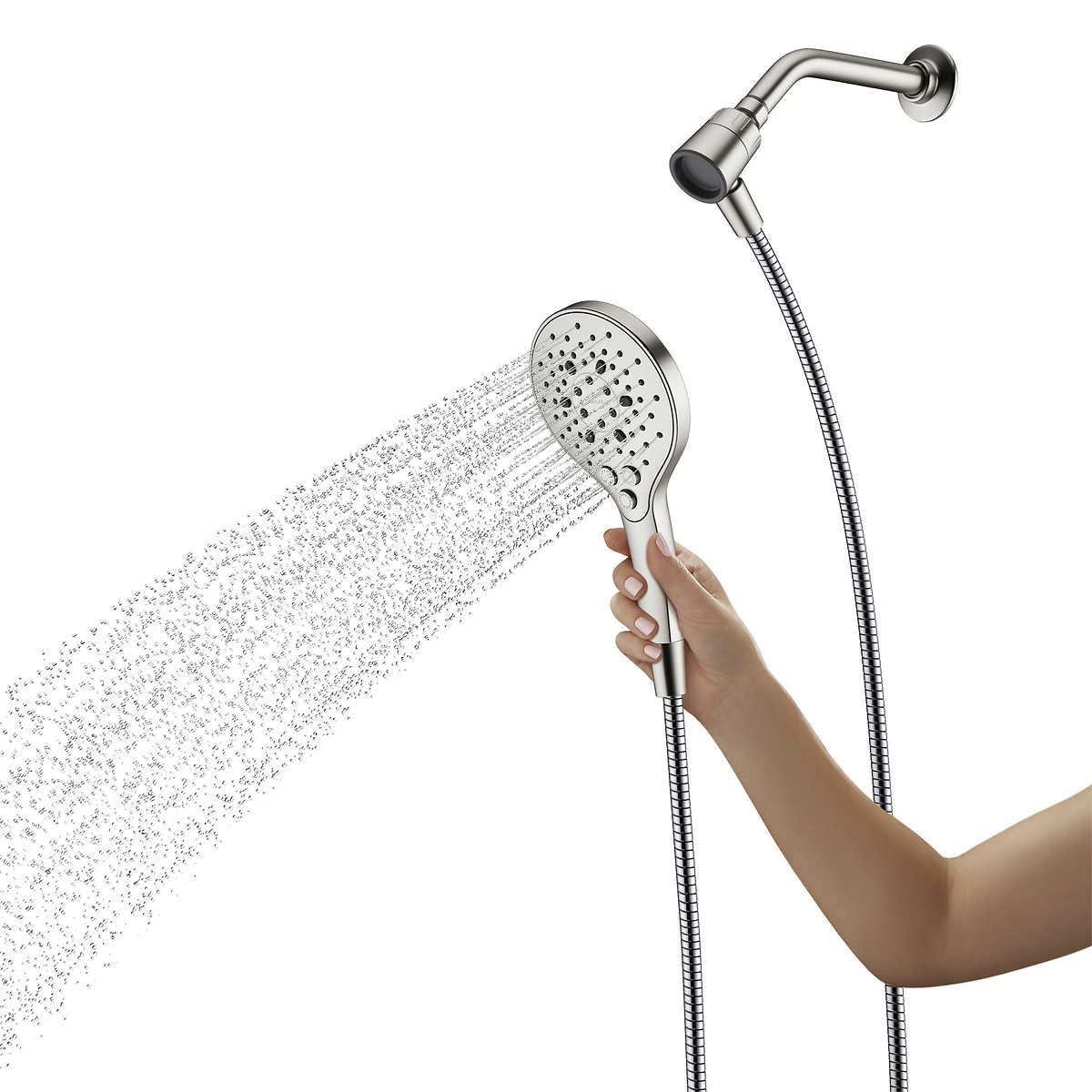 Kohler Prosecco Modern Handheld Shower, Brushed Nickel, 3 Settings, 72" Hose