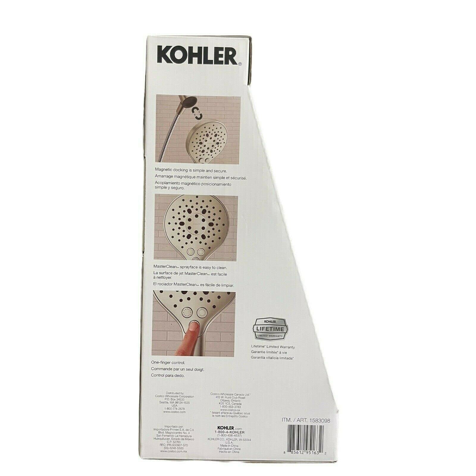 Kohler Prosecco Modern Handheld Shower, Brushed Nickel, 3 Settings, 72" Hose