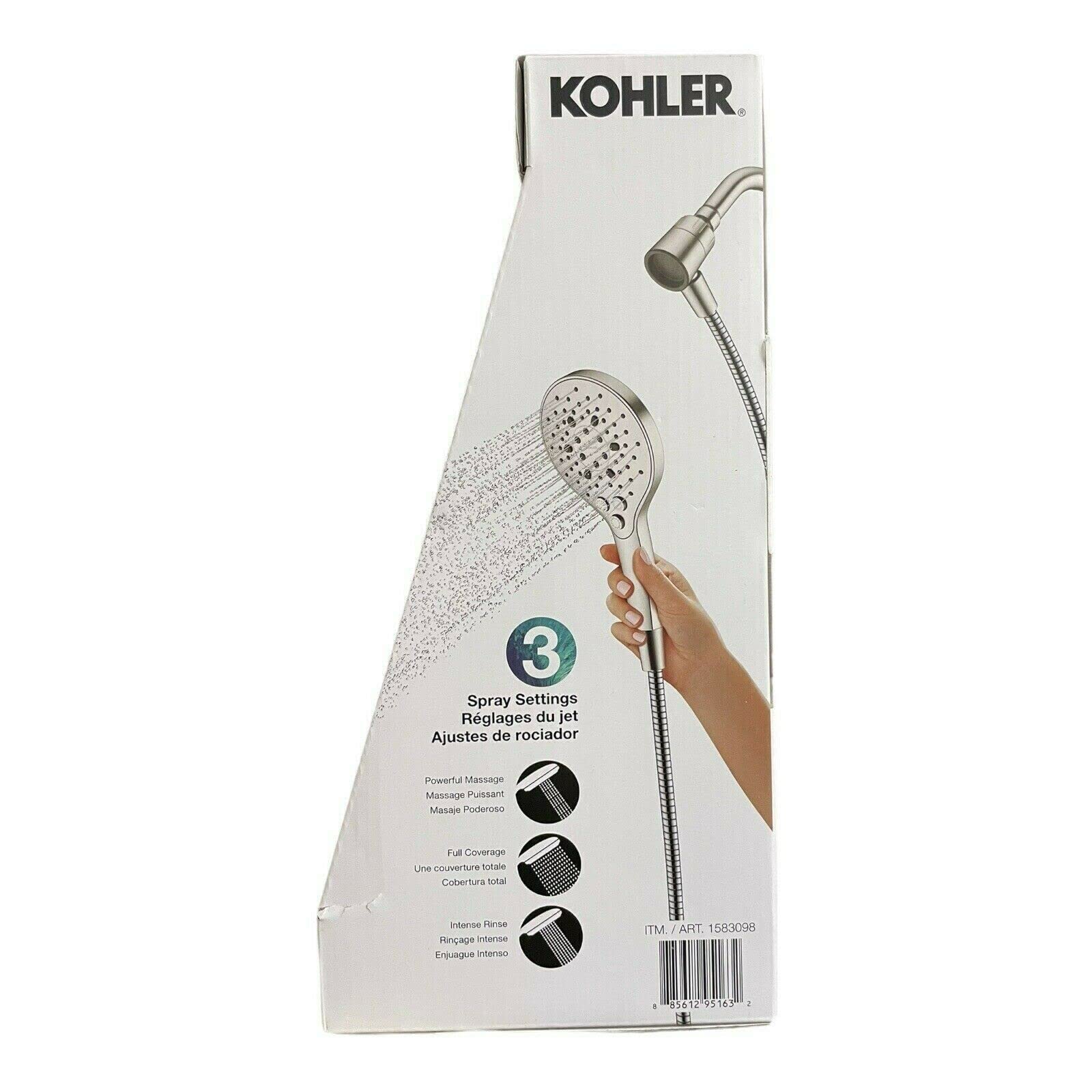 Kohler Prosecco Modern Handheld Shower, Brushed Nickel, 3 Settings, 72" Hose