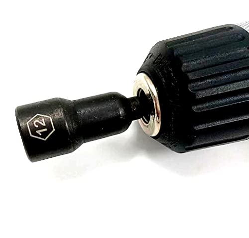 LONKER 17pcs Magnetic Nut Driver Set,CR-V Hex Head Drill Bit Screwdriver Socket Set- 1/4” Hex Head Impact Driver Bit Set,SAE & Metric | Impact Magnetic Nut Driver Bit Set