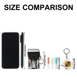 Jutom Mini Screwdriver Keychain Tape Measure Keychains Set Retractable Keychain Tape Measure Mini Screwdrivers in Portable Pouch Keychain for Tool Birthday Party Gifts Favor (24 Pcs)