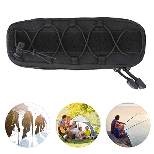 Gaeirt Army Knife Cover Bag, Practical Nylon Knife Cover Bag Lightweight Portable Protective for Camping for Fishing(Black Large)