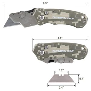 Olympia Tools 33-209 Design Folding Utility Knife, Digital Camo