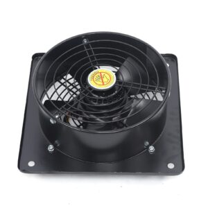 DNYSYSJ 10 Inch Through Wall Exhaust Fan, 120W 1088CFM 2600 RPM High Airflow Low Noise, Explosion-Proof Ventilation Extractor Fan Axial Fan for Kitchen, Basements, Garage, Warehouse and Workshop