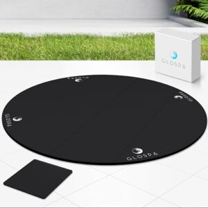 glospa hot tub mat for inflatable tub, 77'' hot tub pad foundation, 0.5in thickened eva foam padding inflatable outdoor pool & hot tub base mats for under floor protection & heat insulation