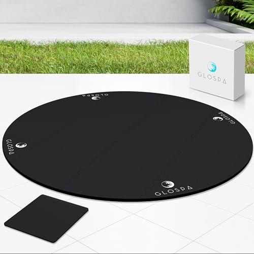 GloSpa Hot Tub Mat for Inflatable Tub, 77'' Hot Tub Pad Foundation, 0.5in Thickened Eva Foam Padding Inflatable Outdoor Pool & Hot Tub Base Mats for Under Floor Protection & Heat Insulation